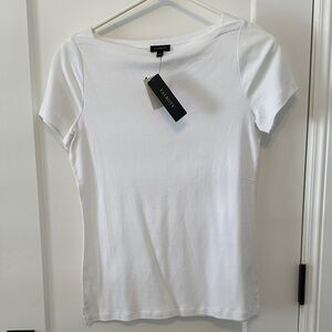 Talbots Pure White Short Sleeve Top
